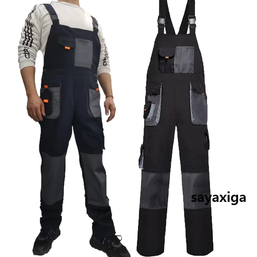 Hombre Bib Overalls Men Work Clothing Coveralls Repairmen Strap Jumpsuit Worker Cargo Pants Work Uniform Romper Work Dungarees