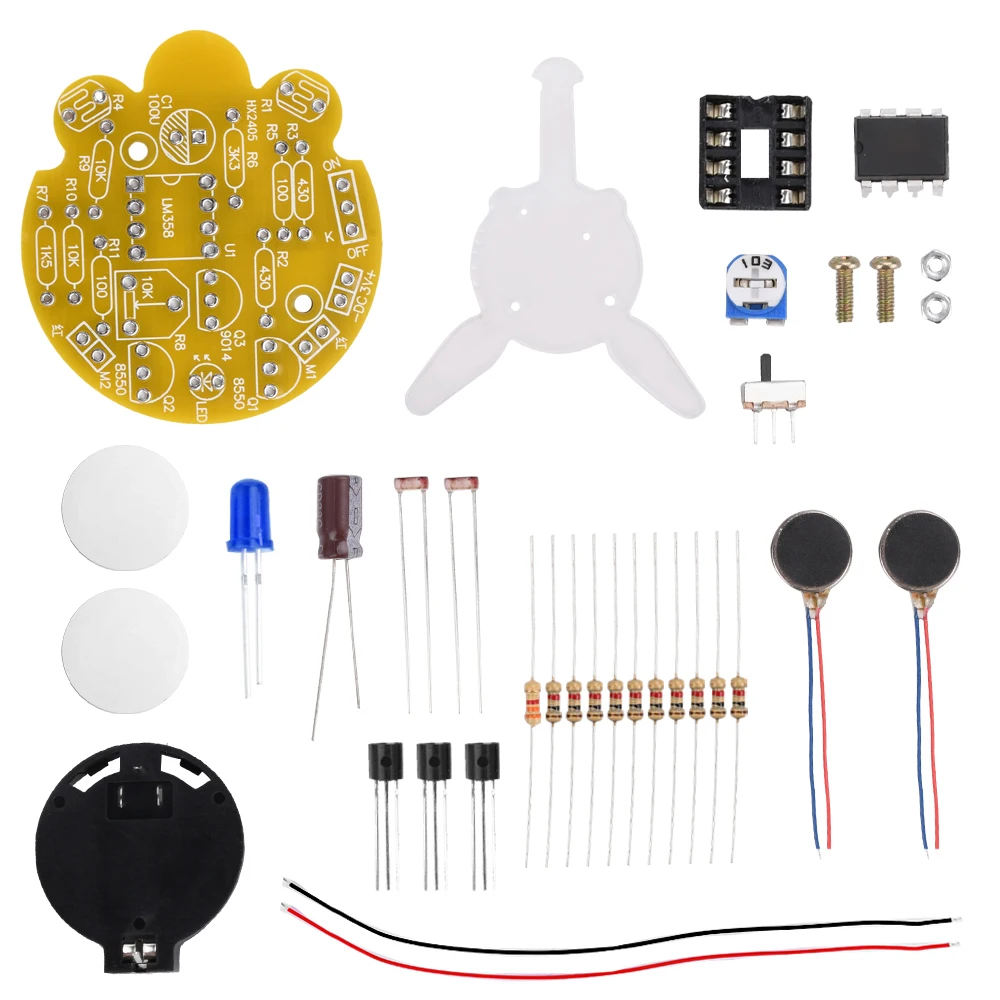 Elektronische lichtgevoelige beweging Firefly DIY-onderdelen Beginner Leren solderen Fun Kit Handgemaakt cadeau Geschikt voor studentenexperiment