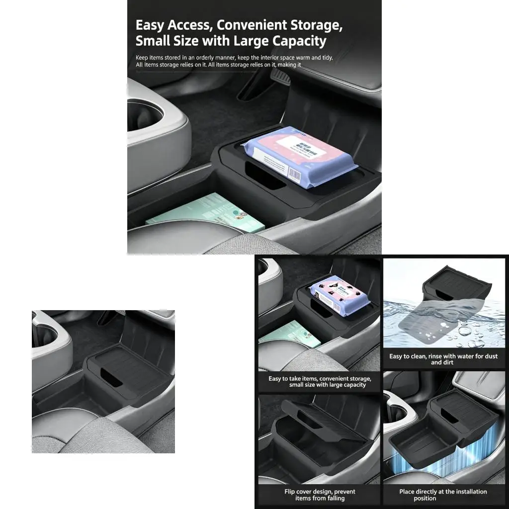 Car Center Console Storage ABS Construction for Select Model Vehicles Center Console Tray