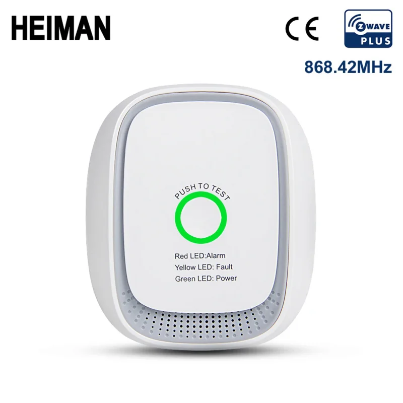 heiman detector de vazamento de glp de gas zwave sistema de alarme de seguranca de incendio z wave sensor de vazamento de casa inteligente 01