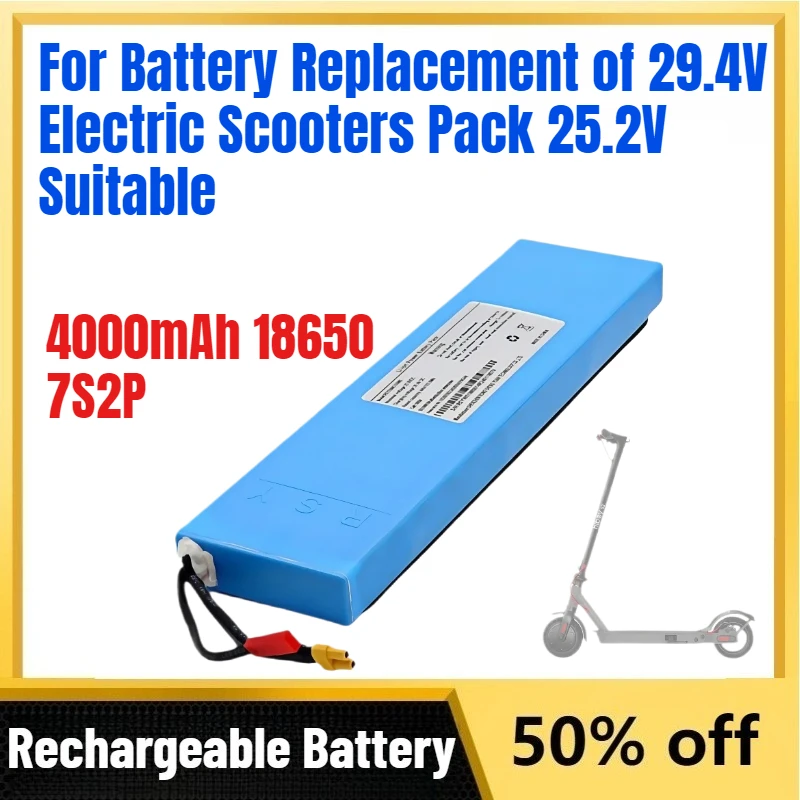 

New 4000mAh 18650 7S2P Li-ion Rechargeable Battery for Battery Replacement of 29.4V Electric Scooters Pack 25.2V Suitable