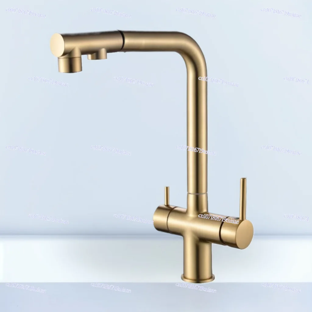Cross-border All-copper Three-in-one Kitchen Water Purification Pumping Household Hot and Cold Filtration Pure Direct Drinking