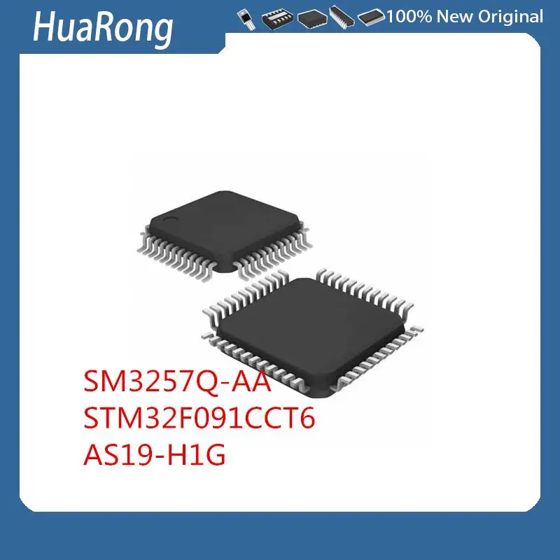 5Pcs/Lot   SM3257Q-AA SM3257Q AA SM3257Q SM3257    QFP-48 STM32F091CCT6 STM32F091CCT6TR ARM  AS19-H1G