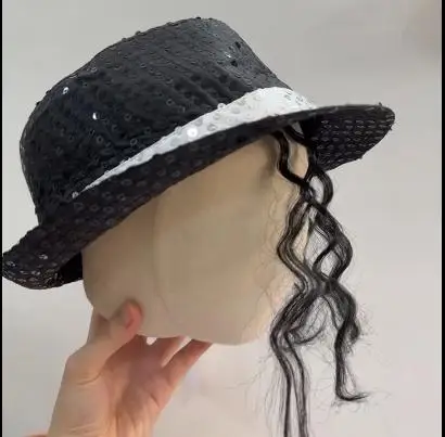 Conjunto de Accesorios de Disfraz de Michael Jackson, Kit de Actuación para Fiesta Disco Retro de los 80 con Sombrero de