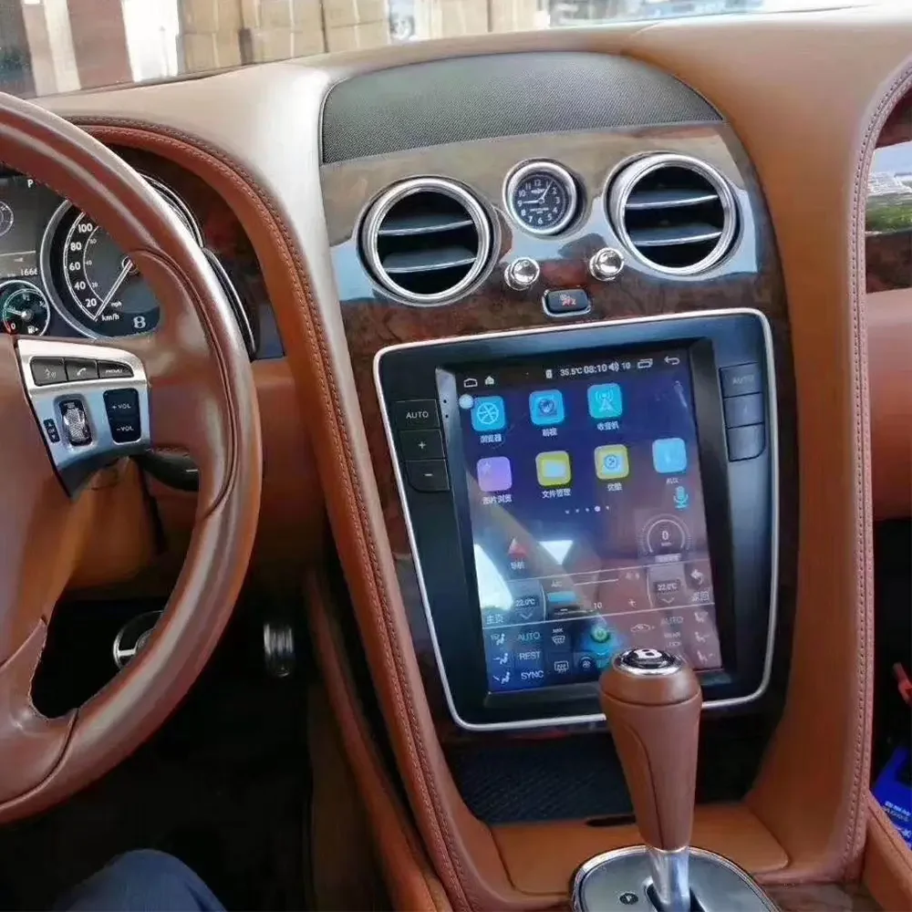 For Bentley Flying Spur 2014+ CARPLAY WIFI Car Radio Android Player Tesla Style Vertical Navigation Audio