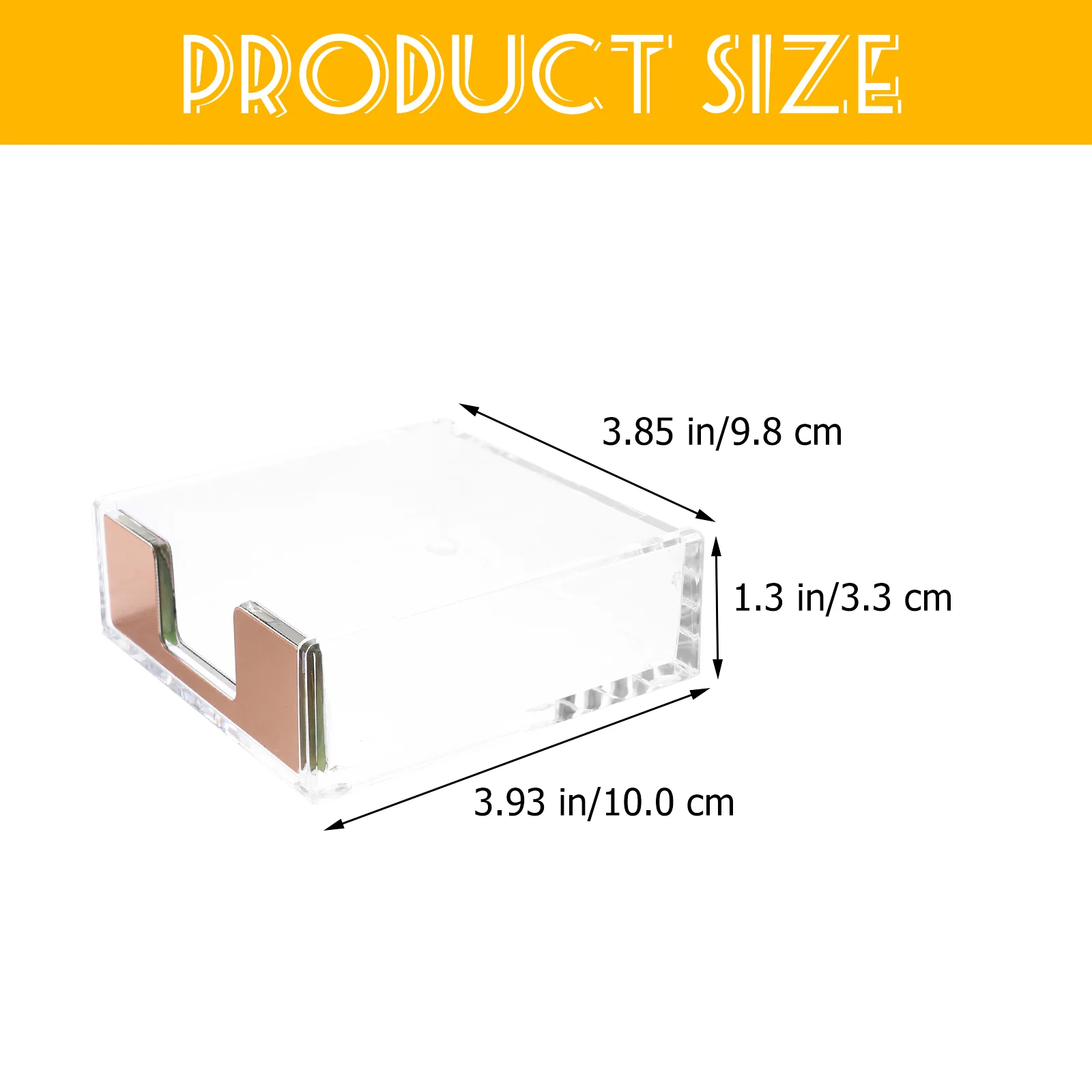 Desktop Transparent Acrylic Note Box Pin Paper Clip Storage and Organization Office Stand Dispenser Memo