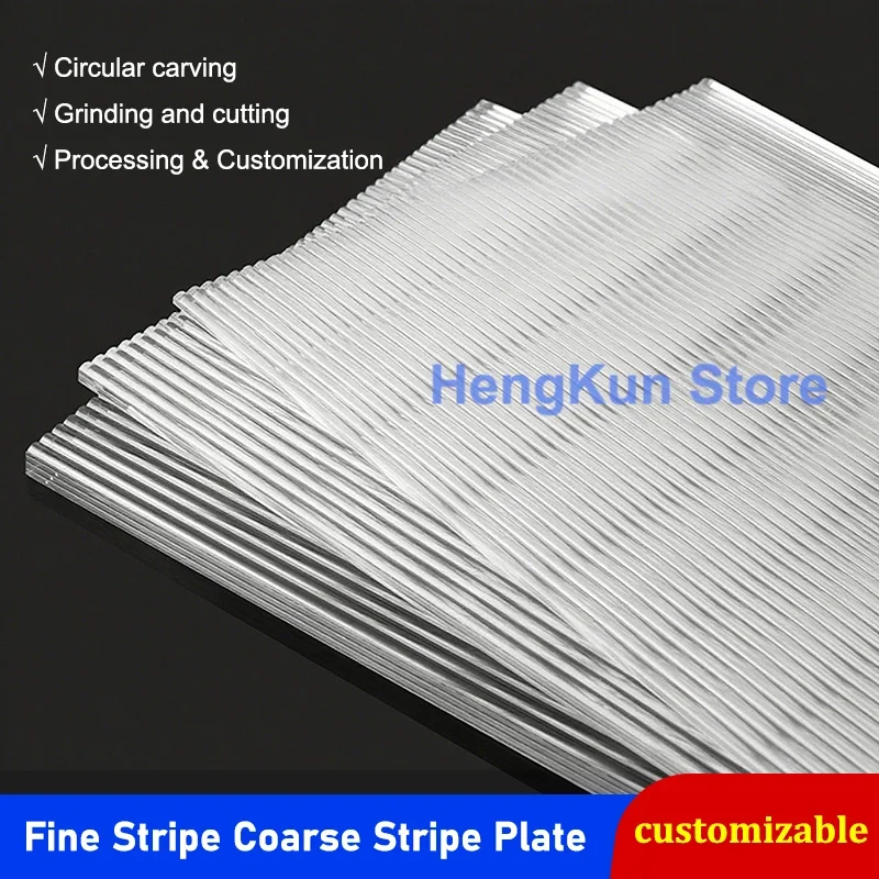 1pc Transparent Acrylic Plate,PMMA Organic Glass Striped Plate, Background Decoration Plastic Board Processing Customization