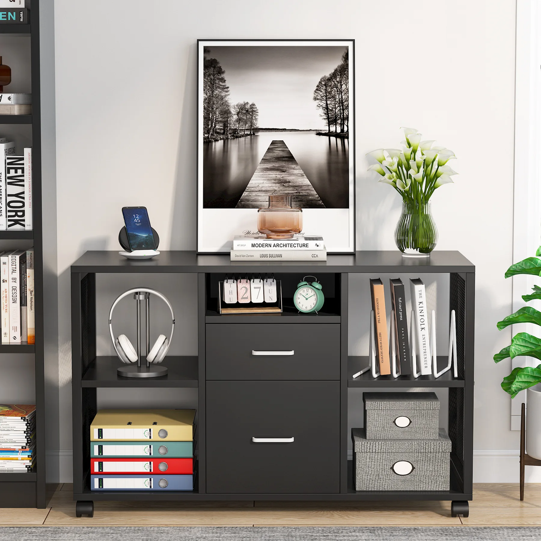 File cabinet, office drawer under the desk 1 meter simple layered storage shelf file cabinet cross-border clearance last