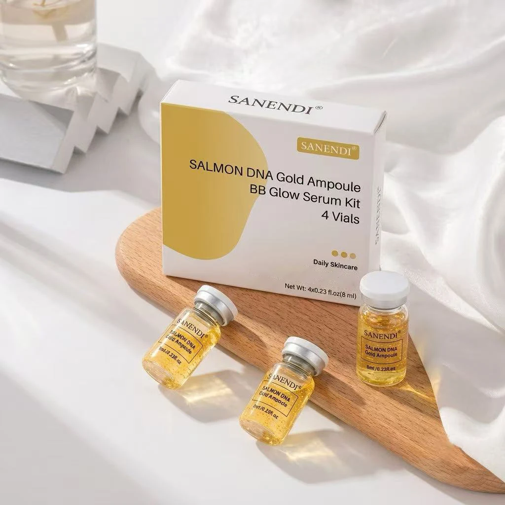 Sérum ADN de saumon 4/12 flacons BBGLOW AQUA Acide hyaluronique Essence de soin du visage Solution liquide hydratante SANENDI Soins de la peau coréens