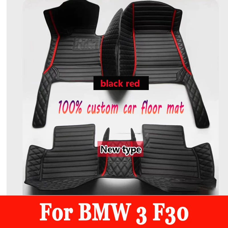 Car Floor Mats For BMW 3 F30 325i 330i 320i 318i Five Doors 2013 2014 15 16 17 18 19 Foot Pads Carpet Cover Interior Accessories