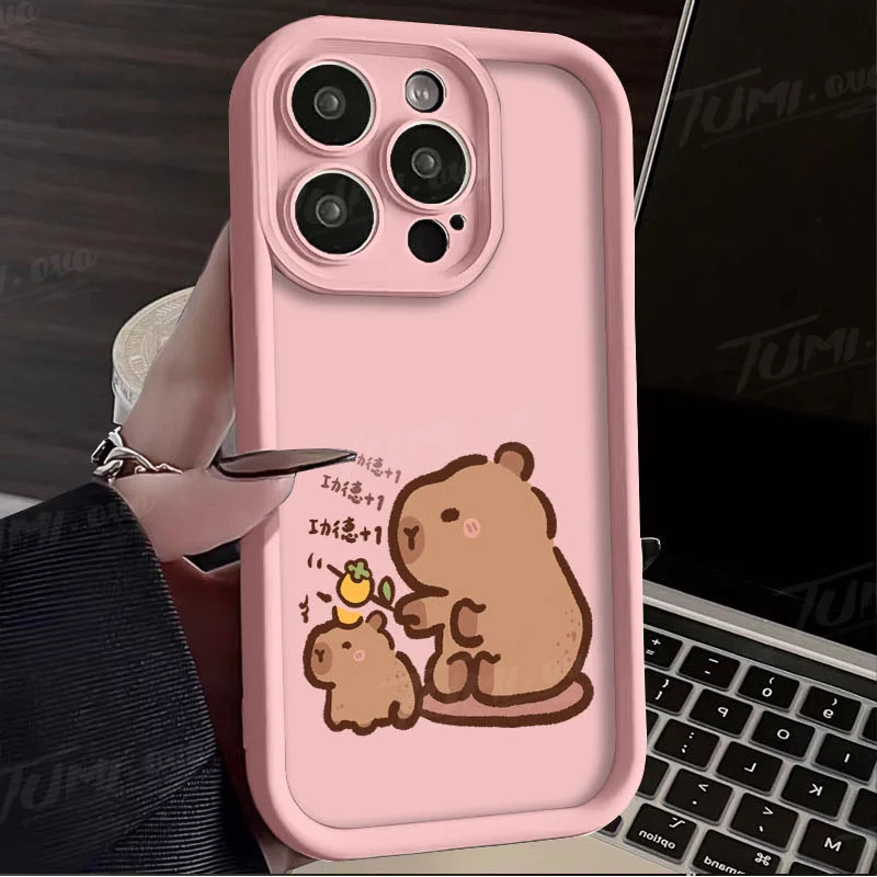 Lovely And Fun Capibala Phone Case for Xiaomi Redmi Note 13 12 11 Pro Plus 12S 11S 10S 10 9 9S 8 12C 13C Silicone Matte Cover