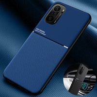 For Xiaomi Poco F3 Case Car Magnetic Holder Leather Plate Back Cover For Pocophone Little Poco F3 F 3 PocoF3 F3poco Phone Cases