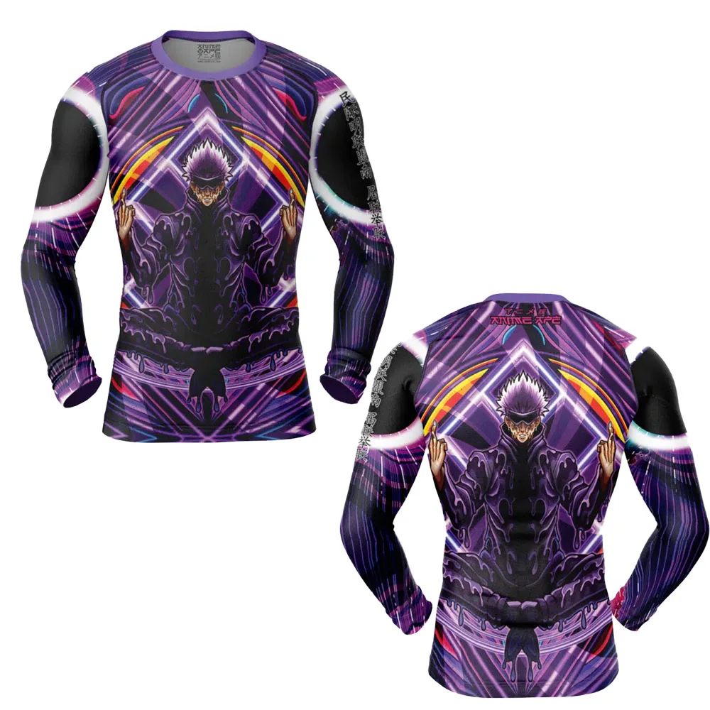 2026 Jujutsu Kaisen Ryomen Sukuna Compression Shirt Men Long Sleeve 3D Full Print Rash Guard Quick Dry Gym Workout Sports Tops