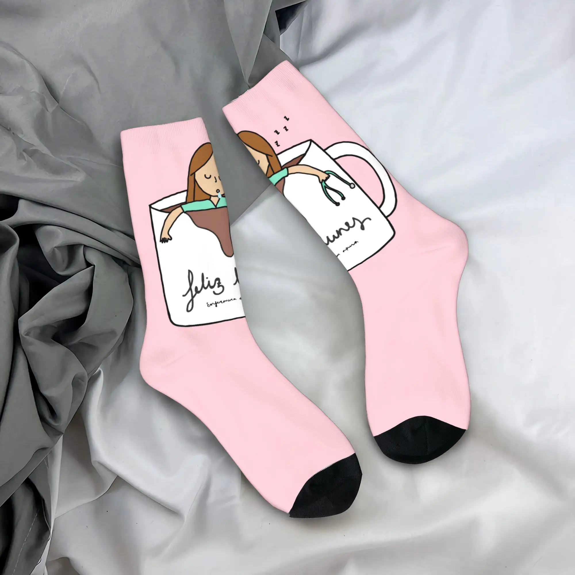 

Модные медицинские носки с 3D-принтом для мужчин и женщин: теплые, спортивные, для баскетбола, с изображением медсестры/врача в беде (Enfermera En Apuros)