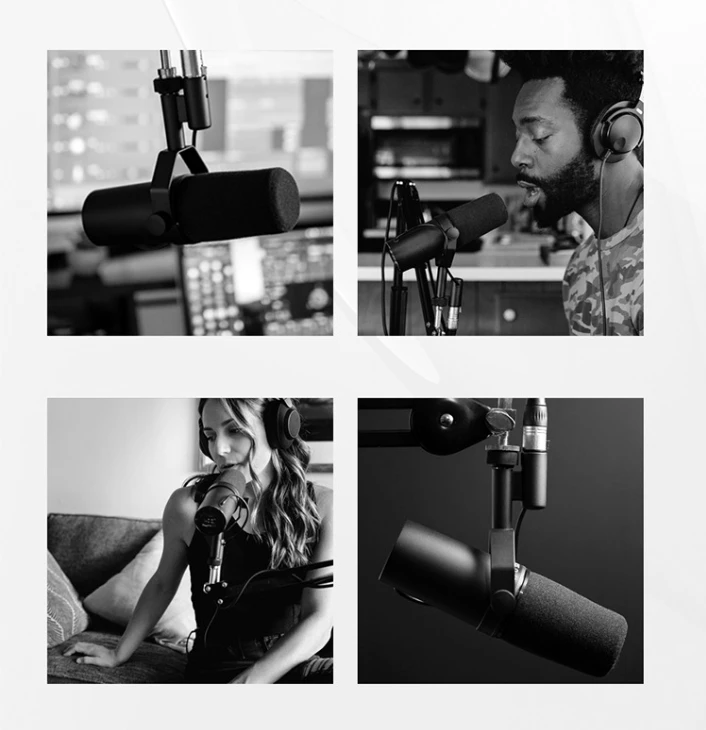 TLF Xtuga Professional SM7b ميكروفون سلكي ديناميكي تغليف جديد بناء معدني لبث بودكاست تسجيل صدمة جبل