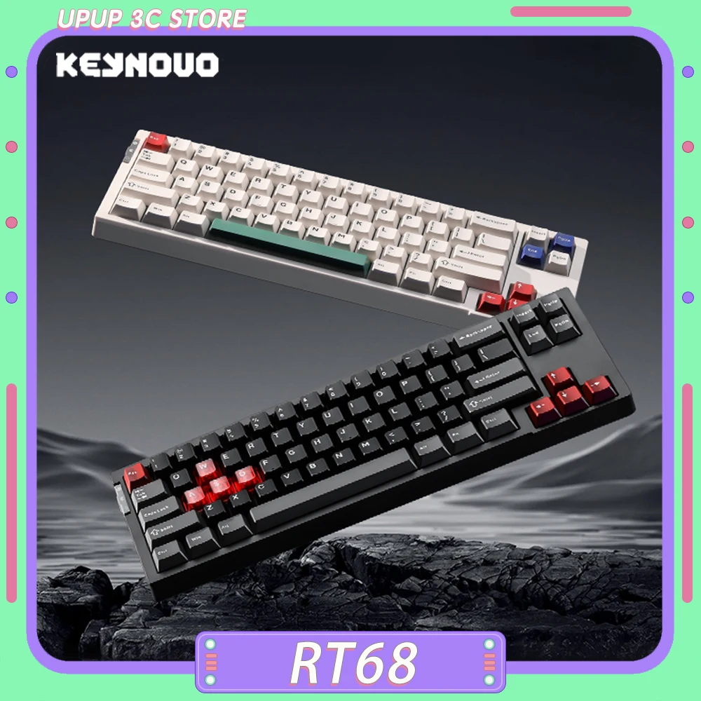 YUNZII RT68 Magnetic Switch Mechanical Keyboard Wired 82 Keys Gaming Keyboard Custom Low Latency Keyboard PC Gamer Accessories