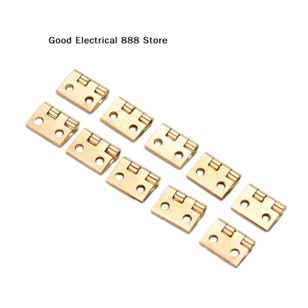 【GE】10Pcs Mini Small Metal Hinge For 1/12 House Miniature Cabinet Furniture