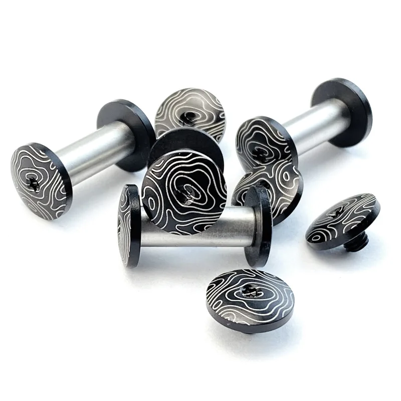 

20 Sizes Damascus Pattern 416 Stainless Steel Made Knife Handle Making Povet Screw Set Pair Locking Rivet Spindle Nail Fastener