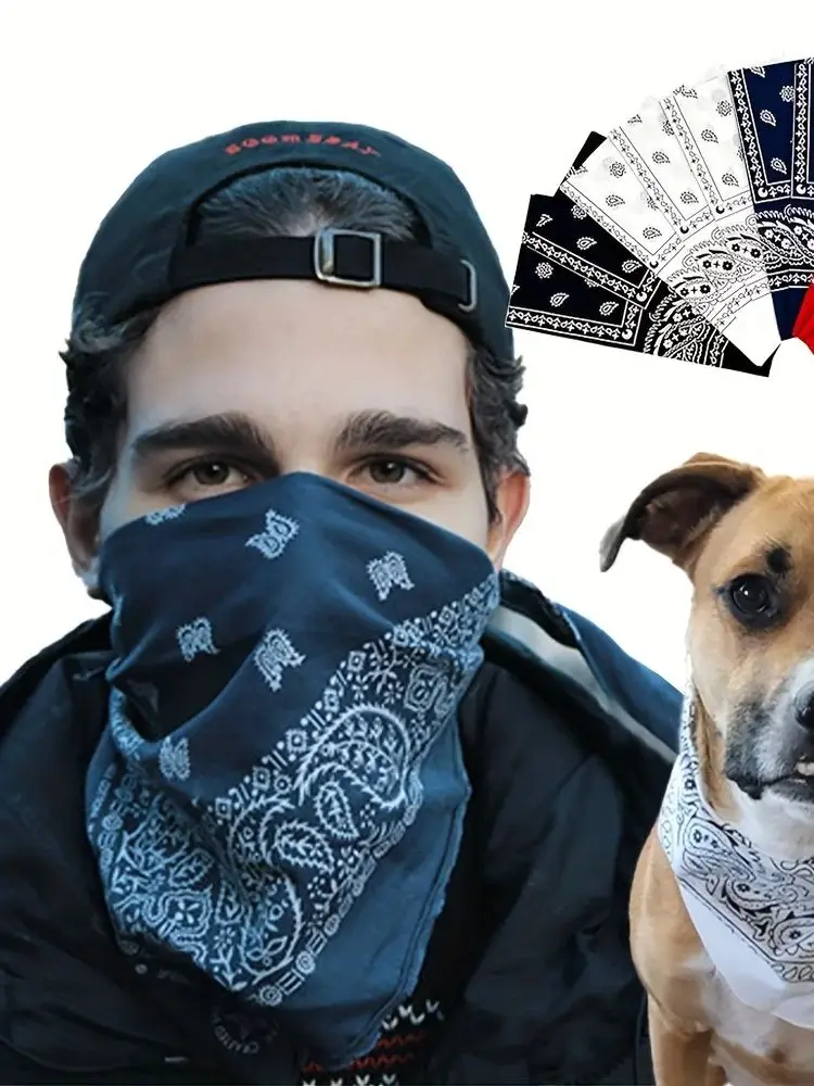 AliExpress NONE 12pcs (unisex) polyester paisley batik bandana, all polyester hip hop street dance outdoor cycling scarf
