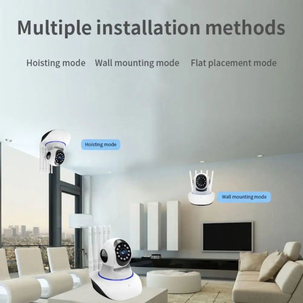 Imagem -03 - sem Fio Smart Home Baby Monitor Visão Noturna Detecção de Movimento Rastreamento Câmera ip Wi-fi 2mp