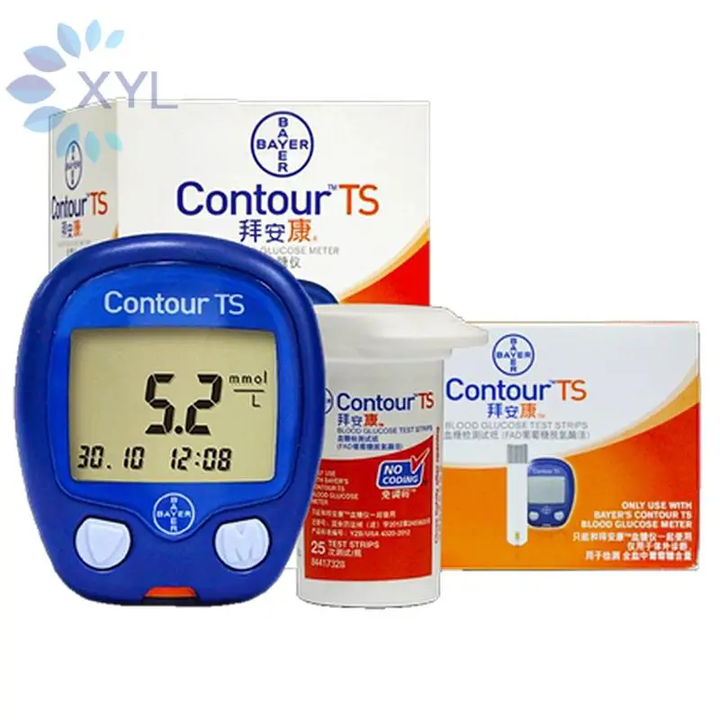 Bayer Contour Ts y medidor de glucosa en sangre y 50/100 tiras reactivas para diabéticos para la suerte de azúcar (sin medidor)