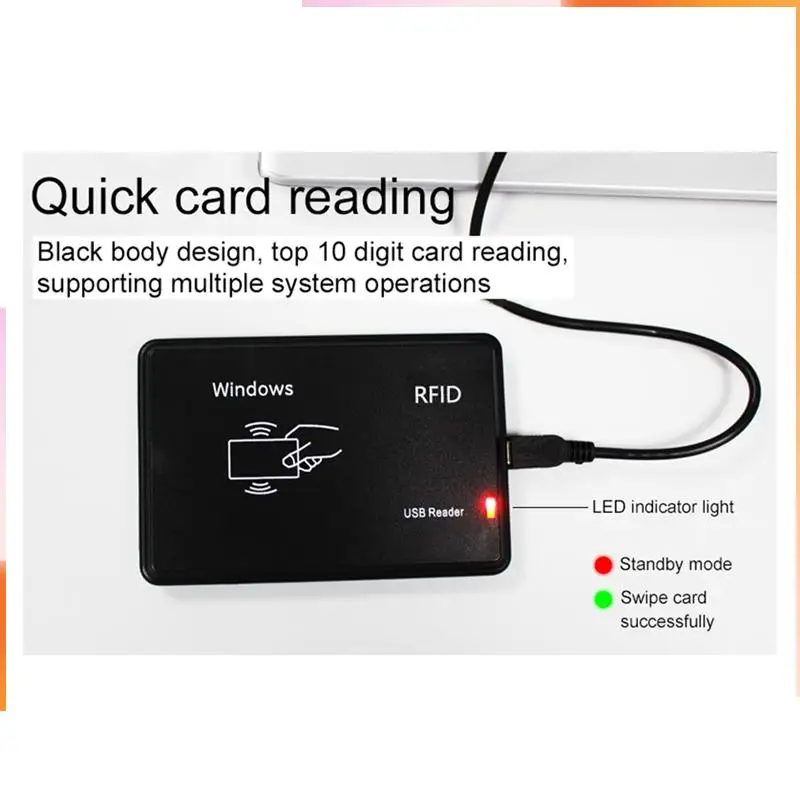 

Устройство чтения смарт-карт RFID A92Z с USB-портом, IC-картой 13,56 МГц, бесконтактная чувствительность, поддержка оконной системы Linux Durable