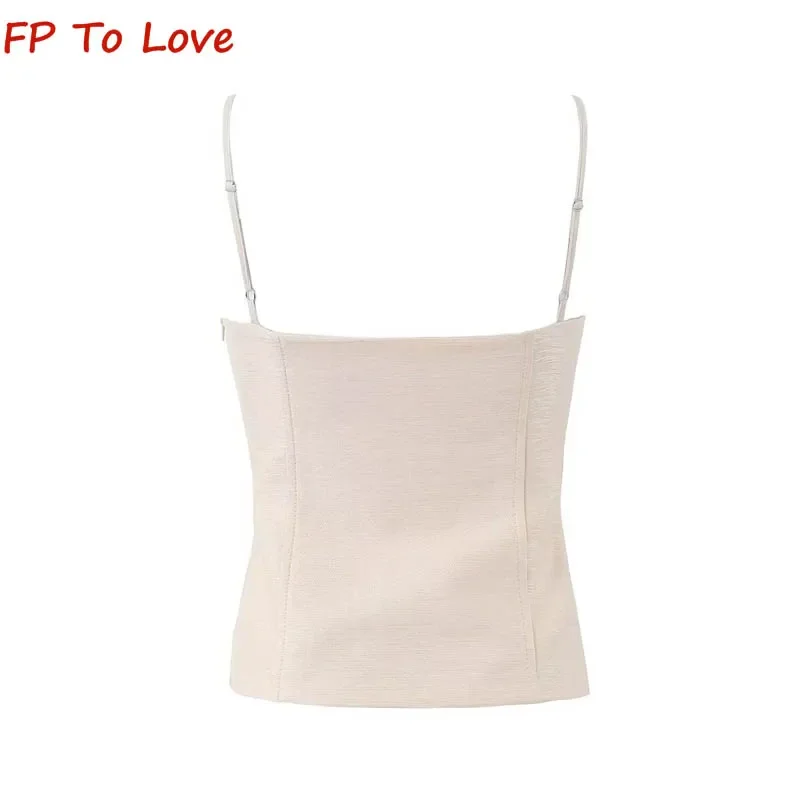 Y2K Pink Bow Lace Splicing Camisole Women Black Slim Tie Tops Vest Sexy Tank Top