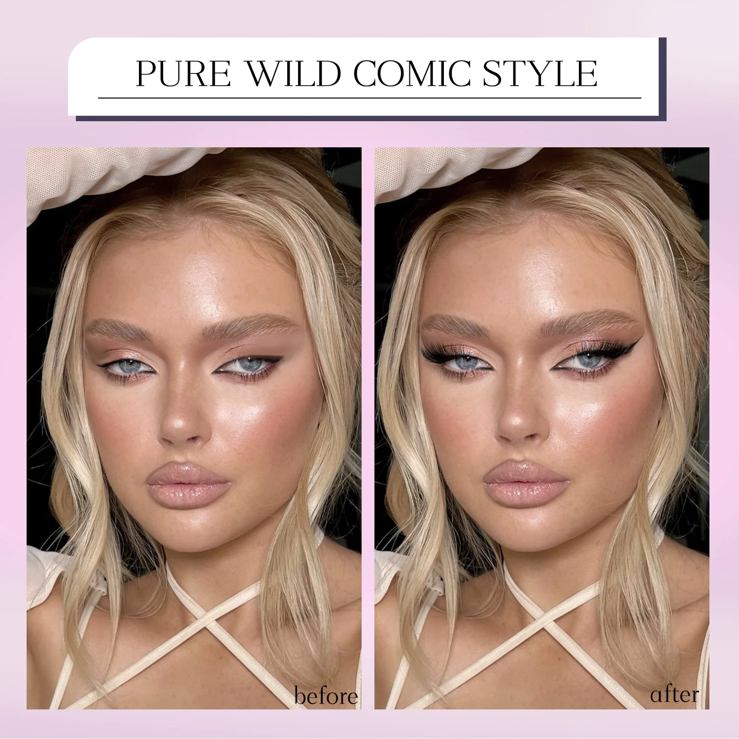 Lasvirey Half Wimpers Pluizige Kat Wimpers Natuurlijke Lange Zachte Piekerige Clear Stem Wimpers Natuurlijke Krul Faux Nertsen Wimpers Make-Up