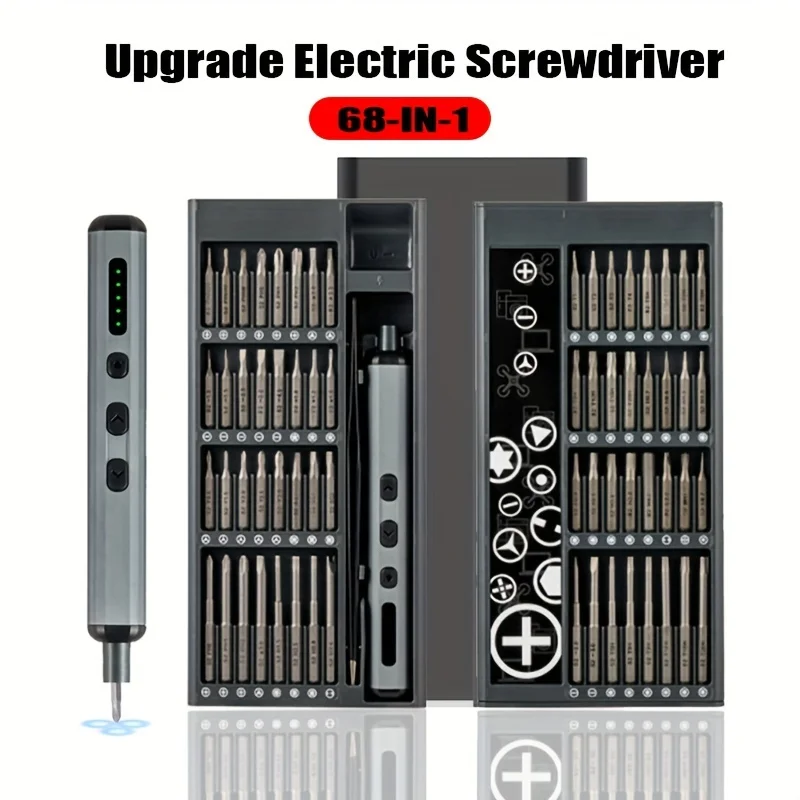 68-in-1 Precision Electric Screwdriver Set 5-Speed Torque With Magnetic Bits Home Repair Tool for iphone Watches Cameras Laptops