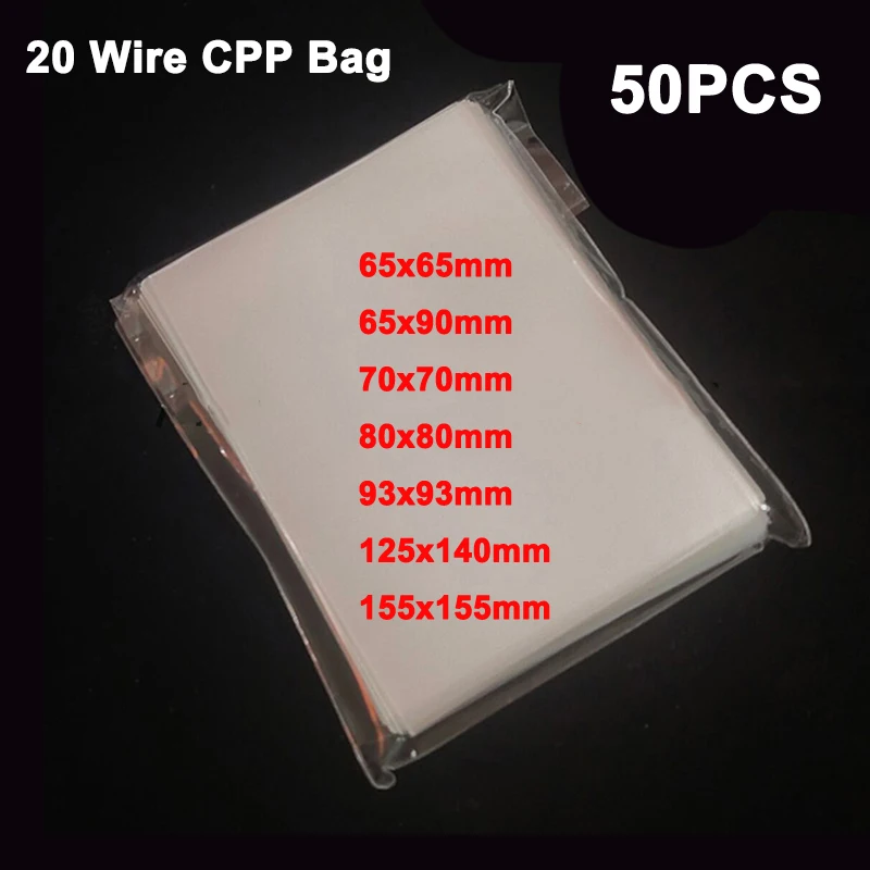 50pcs/bag High Transparent 20 Wire CPP Card Film Album Mini Card Shooting Hitchhiker Writing Bar Postcard packaging bag