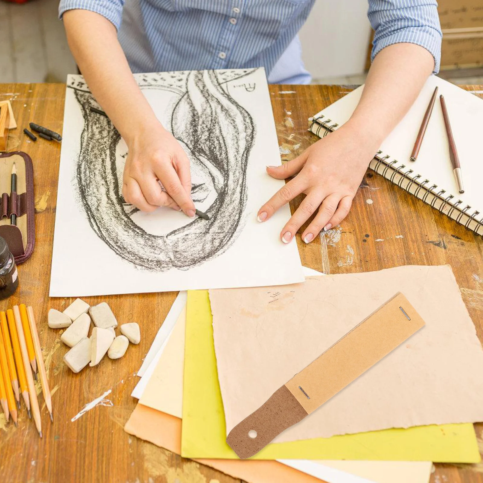 

5pcs Painting Pencil Sandpaper Board Artist Student Sketch Supplies Pencil Sharpening Tool Drawing Accessories School Art