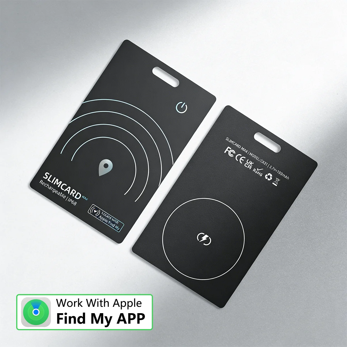 New Wireless Charging Tracking Location Wallet Tracker Card Waterproof GPS Locator Work with Apple Find My App Bluetooth Tracker