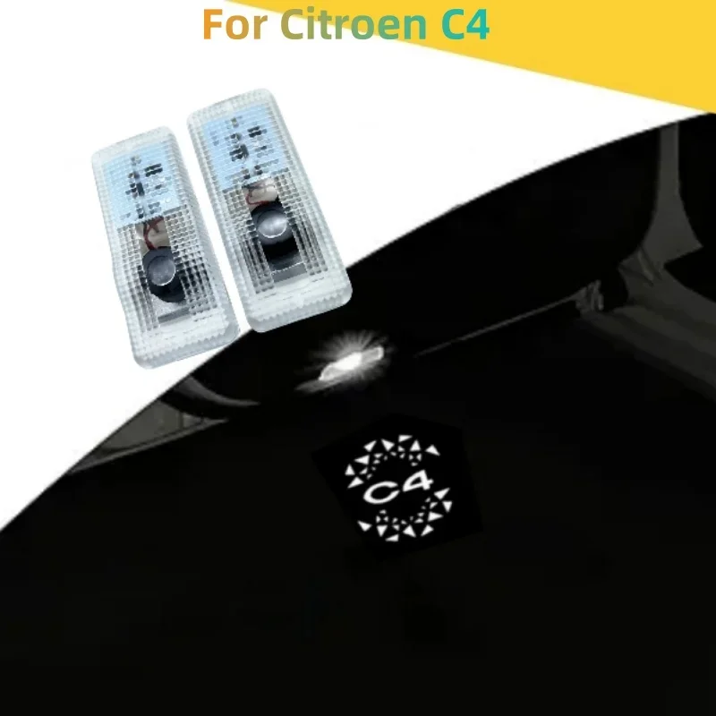 

2pcs Led Car Door Logo Light HD Laser Welcome Lamps Cars Accessories For Citroen C4 2004-2024 C4L 2006-2015 C4 Picasso 2006-2024
