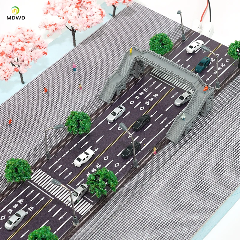 1:300 Treno fai da te Ponte a pedale Modello di simulazione Ponte pedonale Fai da te per modello di treno Stazione ferroviaria Passerella Modello Ponte