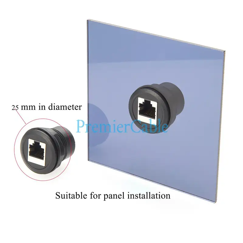 Profinet RJ45 Ethercat Cable Profinet RJ45 Cat5e Ethernet Adapter RJ45 Female to Female Panel Mount Connector RJ45 Socket Extend - Image 3