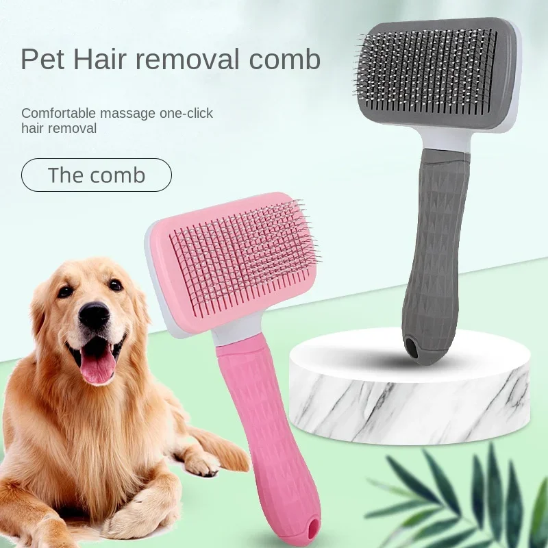 Pet Dog Brush Cat Comb Self Cleaning Pet Hair Remover Brush For Dogs Cats Grooming Tools Pets Dematting Comb Dogs Accessories