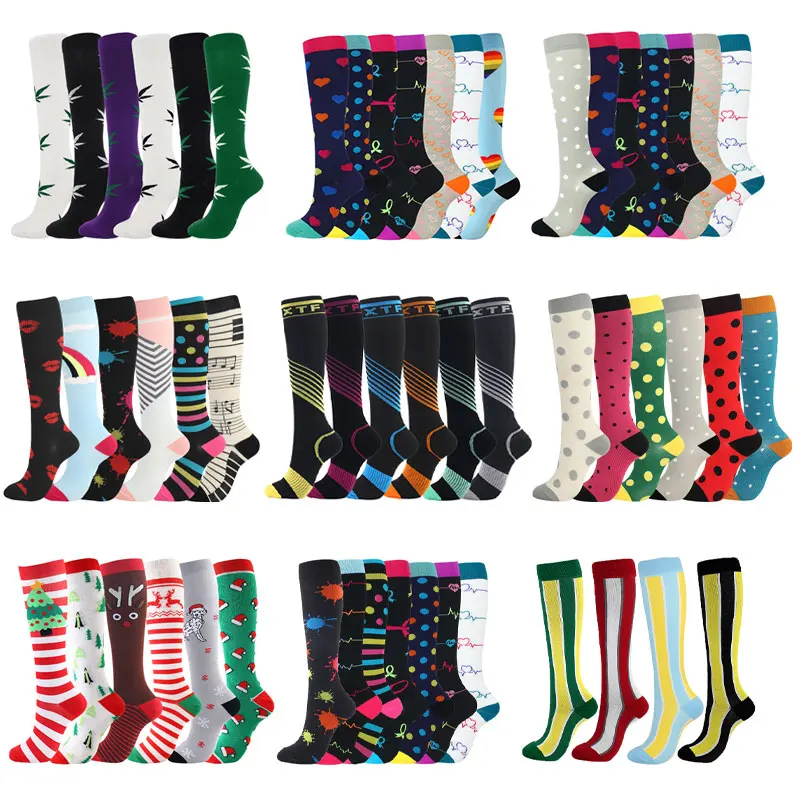 

Unisex Combination Compression Socks Medical Varicose Veins Christmas Near Sports Socks Gym Outdoor Running Basketball Bicycles