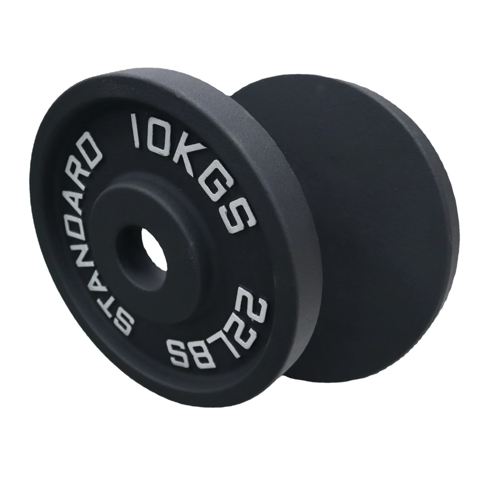 Cast iron barbell accessories, gym weightlifting with four bars, baked paint cast iron dumbbell pieces