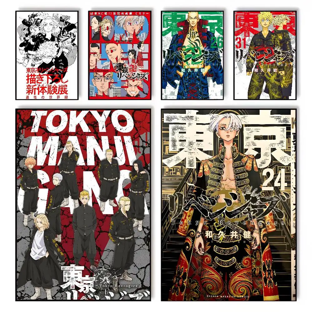 Affiche d'art en toile de dessin animé japonais Tokyo vengeance, papier d'impression esthétique HD, Art mural pour salon, Bar, décoration de maison à la mode