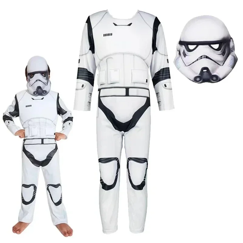 QQ8 Halloween Kids D-DarthS VaderS Costume The Force A-Awakens Kids Super Deluxe S-Stormtroopers Costume M-mandalorianing Se5Lk￥