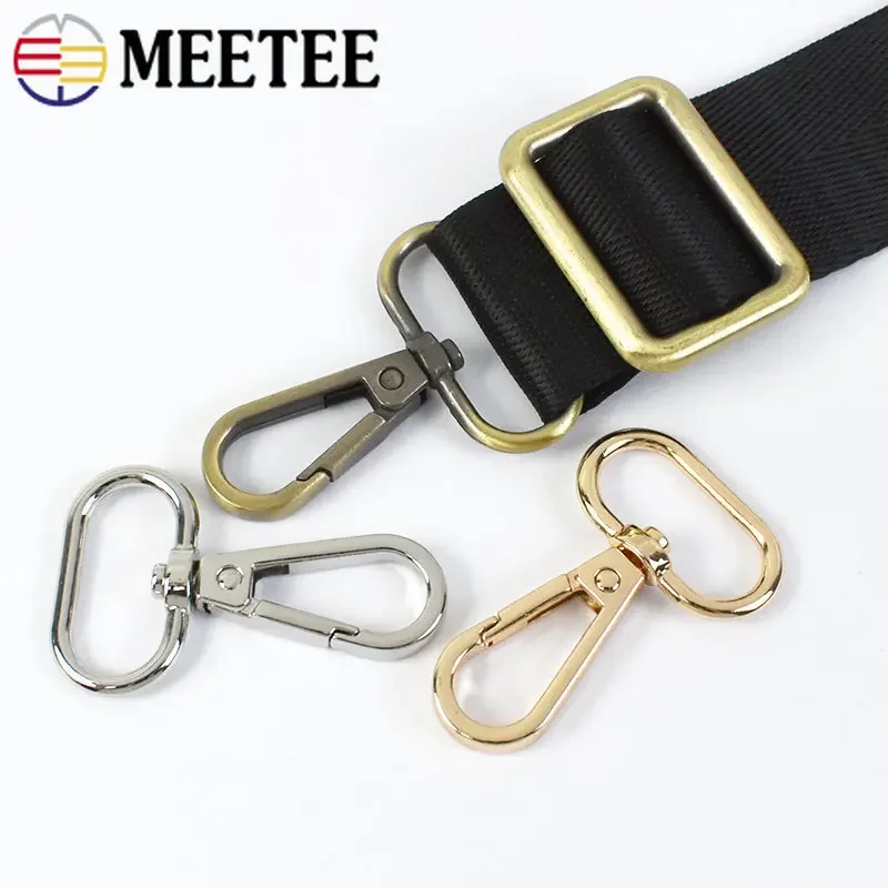 20Pcs Meetee 13-50mm Meal Buckles Lobster Swivel Clasps Hook Collar Carbiner Belt Buckle KeyChain DIY Bags Hardware Accessories