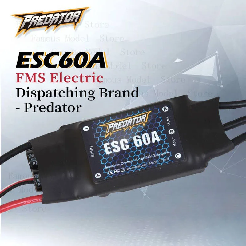 Predator 60A ESC TX60 3.5mm Female Plug Electric Adjustment Linear Configuration For RC Airplane