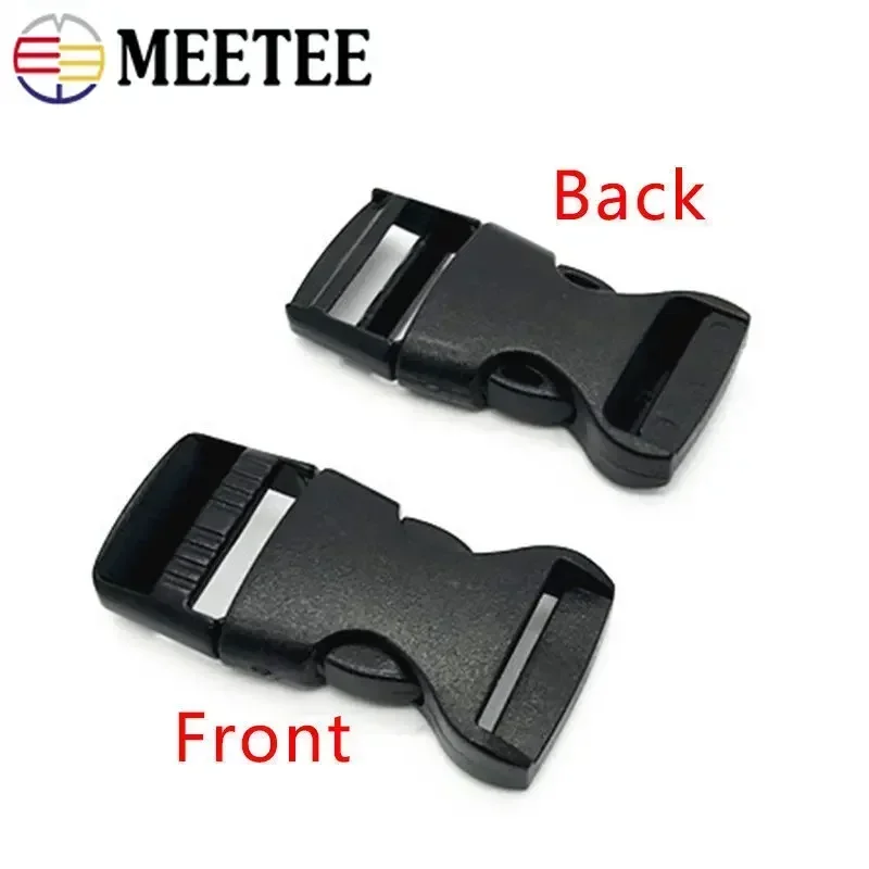 30Pcs Meetee 15/20/25/30mm Plastic Release Buckle Webbing Hook Backpack Buckles Bag Side Clip Adjuster Clasp Belt Accessories