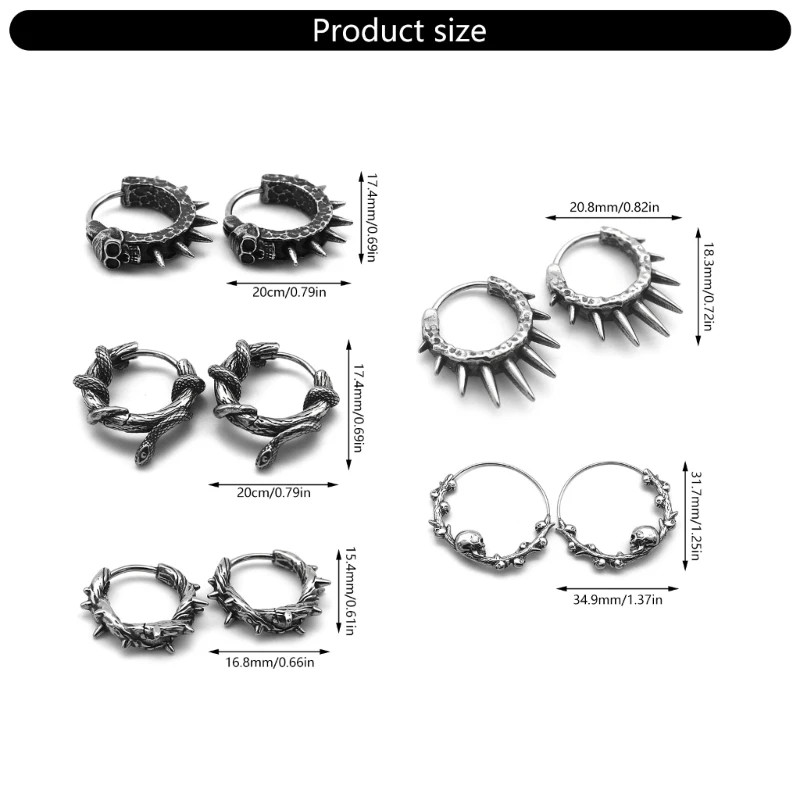 Fashion Statement Earrings Hoop Earrings Comfortable Earrings Stainless Steel Earrings Party Jewelry for Daily Use N0HE