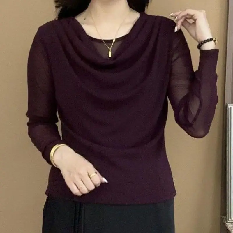 

Удобный длинный све Pure Color Me Top Faionable Ne Design для похудения, универсальный базовый утюг на лето и осень