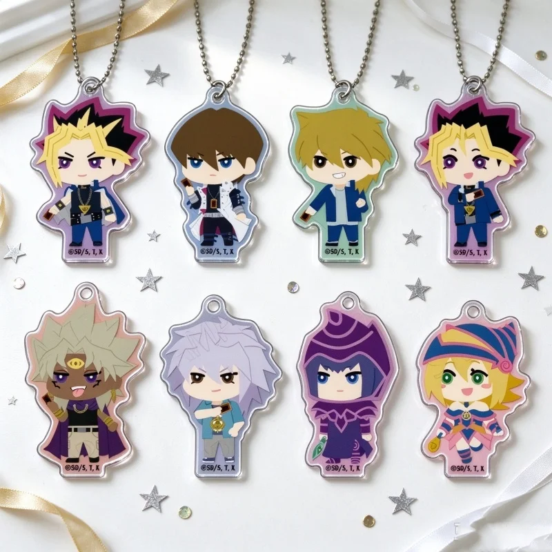 Student Pendant Backpack Anime Yu-Gi-Oh! 6CM Acrylic Key Chains Yugi Muto,Seto Kaiba,Tea Gardner,Tristan Taylor Bag Decorations