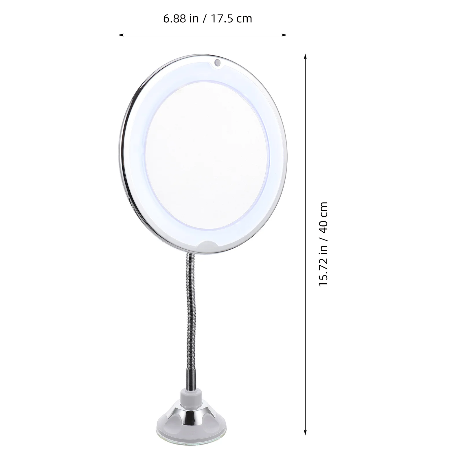 360도 회전 10배 확대 메이크업 거울 흡착컵 LED 조명 아이 메이크업 아이라이너 눈썹 화장 거울