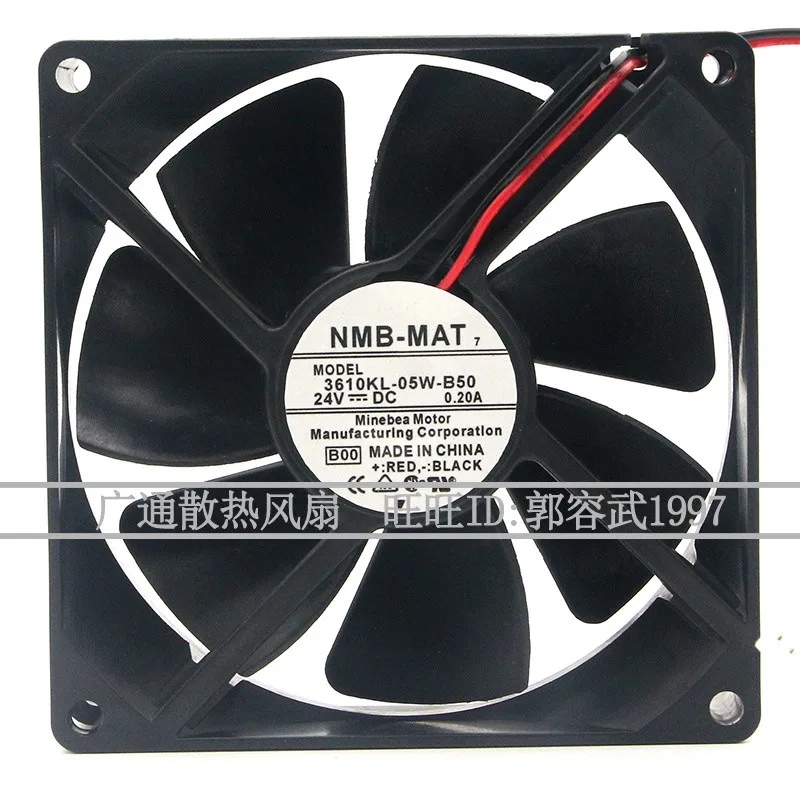 Original 3610KL-05W-B50/B59 90 * 90 * 25MM 24V 0.20A 9CM dual ball frequency converter Cooling fan