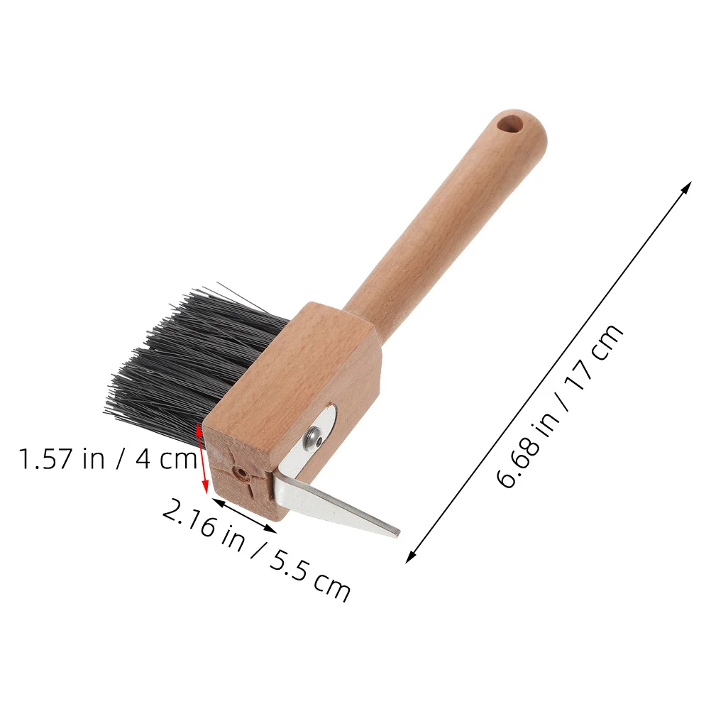 مجموعة فرش اختيار الحوافر مكونة من قطعتين، مقبض خشبي موثوق، إزالة فعالة للحطام، مثالية للعناية بالمعامل، والعناية بالمزرعة