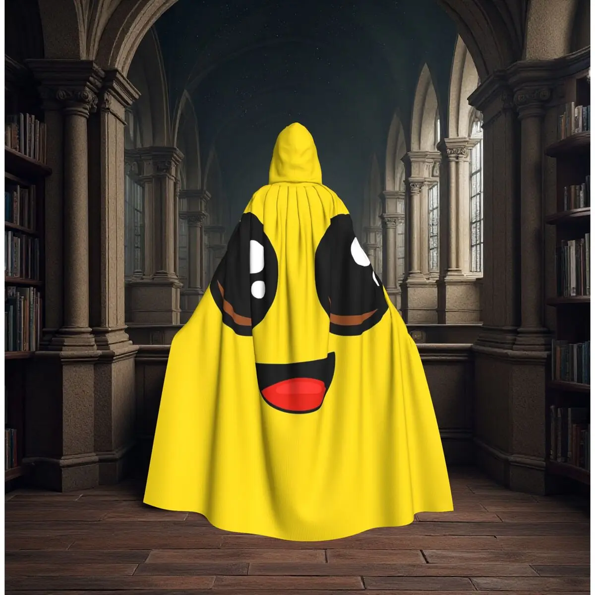 Banana Peely Battle Royale Character Long Hooded Cloak Witch Medieval Costume Cosplay Cape HalloweenVampire Adult Unisex view 2